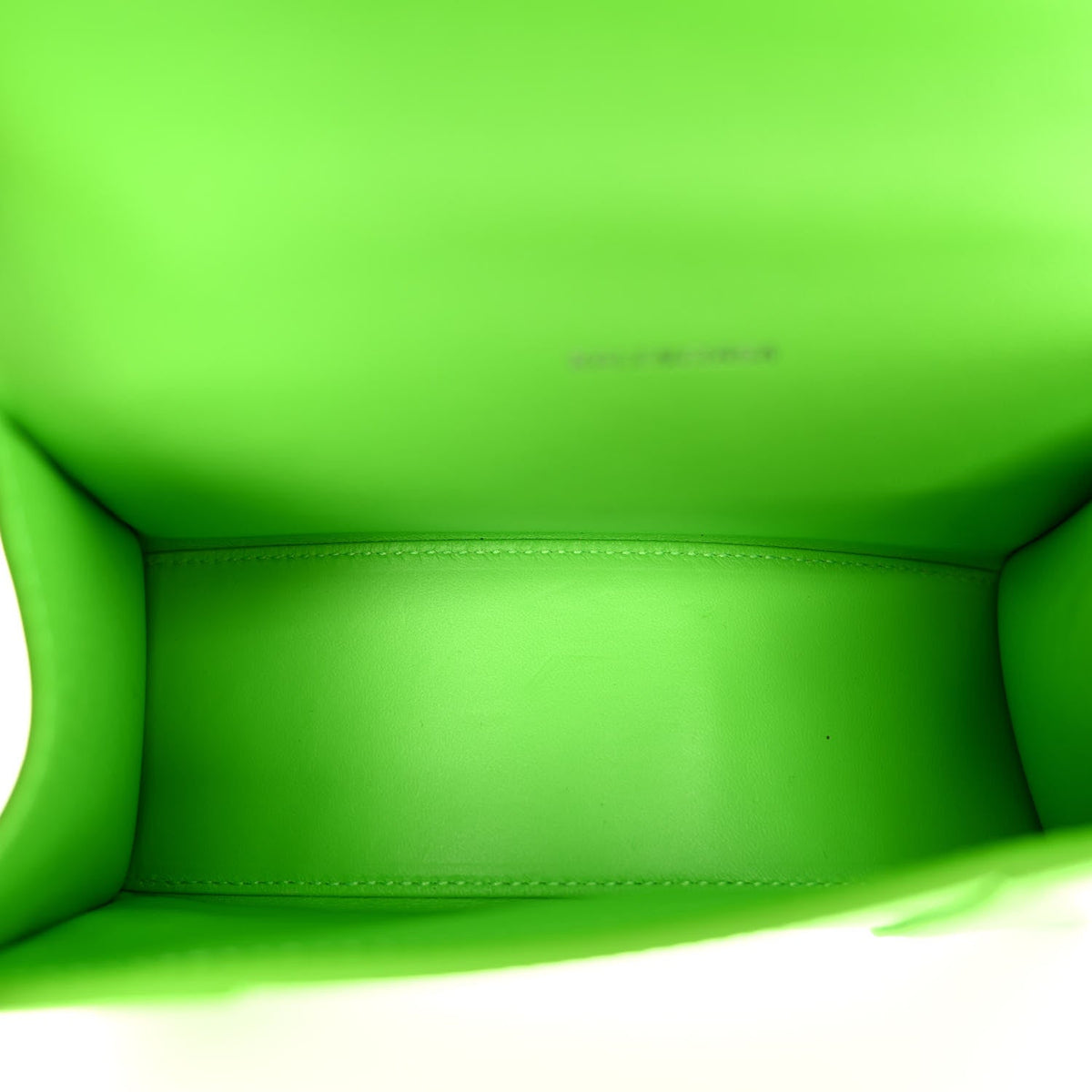 Shiny Box Calfskin Hourglass Top Handle Bag XS Fluo Green