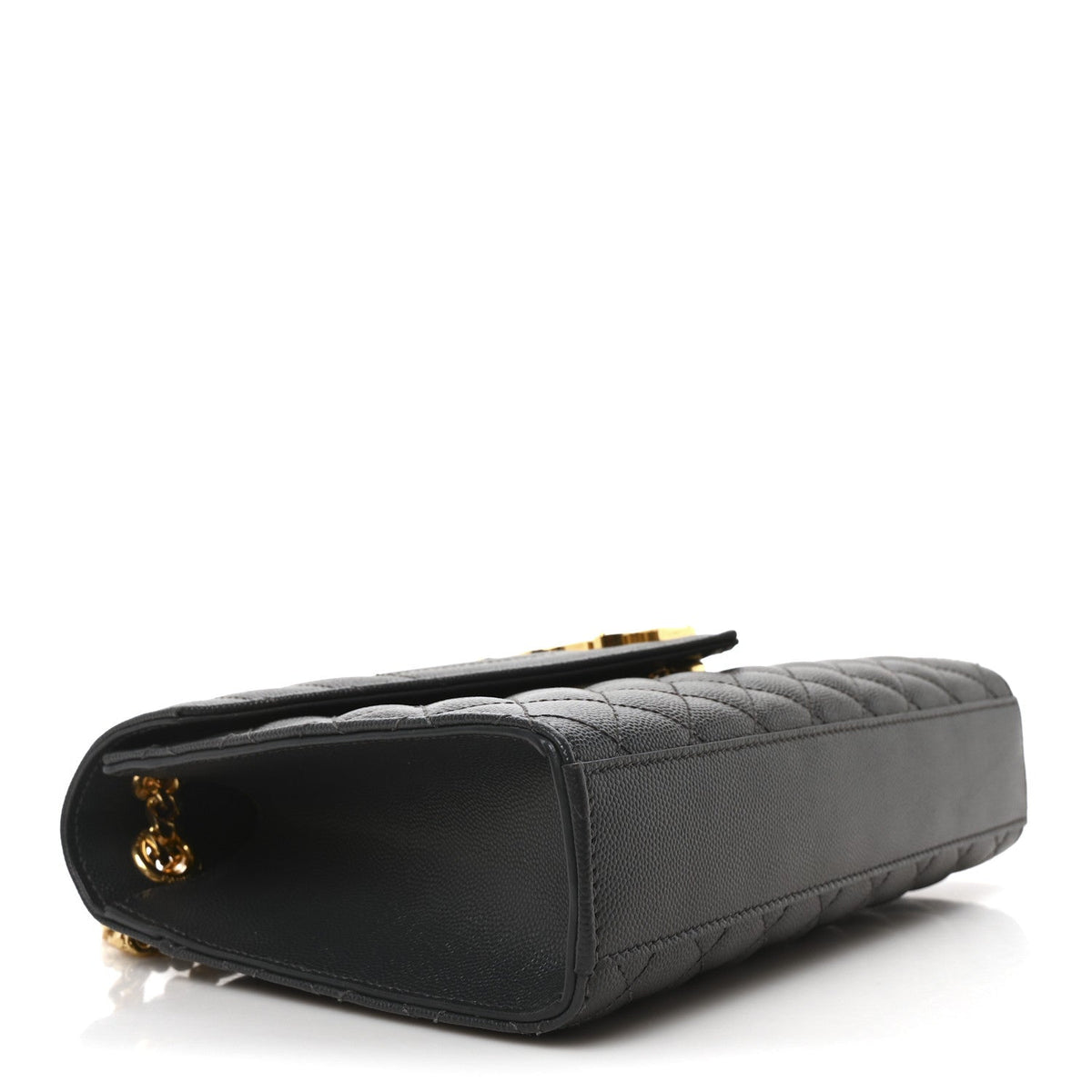 Grain De Poudre Textured Mixed Matelasse Triquilt Medium Monogram Satchel Dark Smog