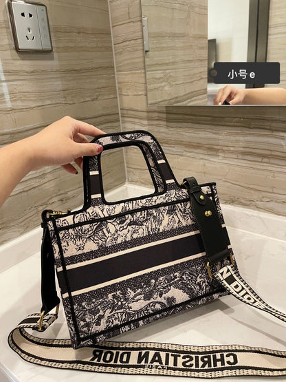 East-West Dior Book Tote with strap