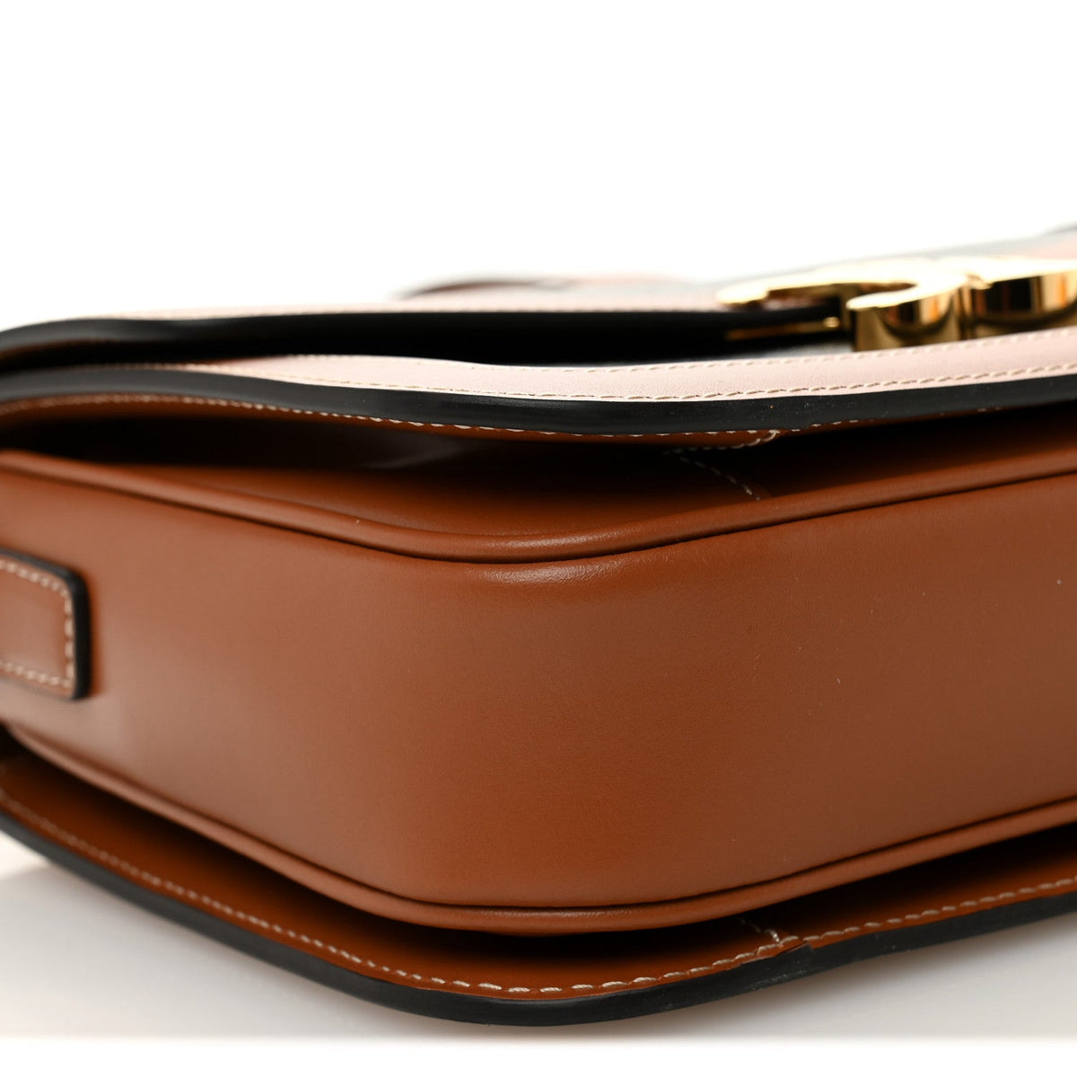 Triomphe Canvas Calfskin Medium Triomphe Bag Tan