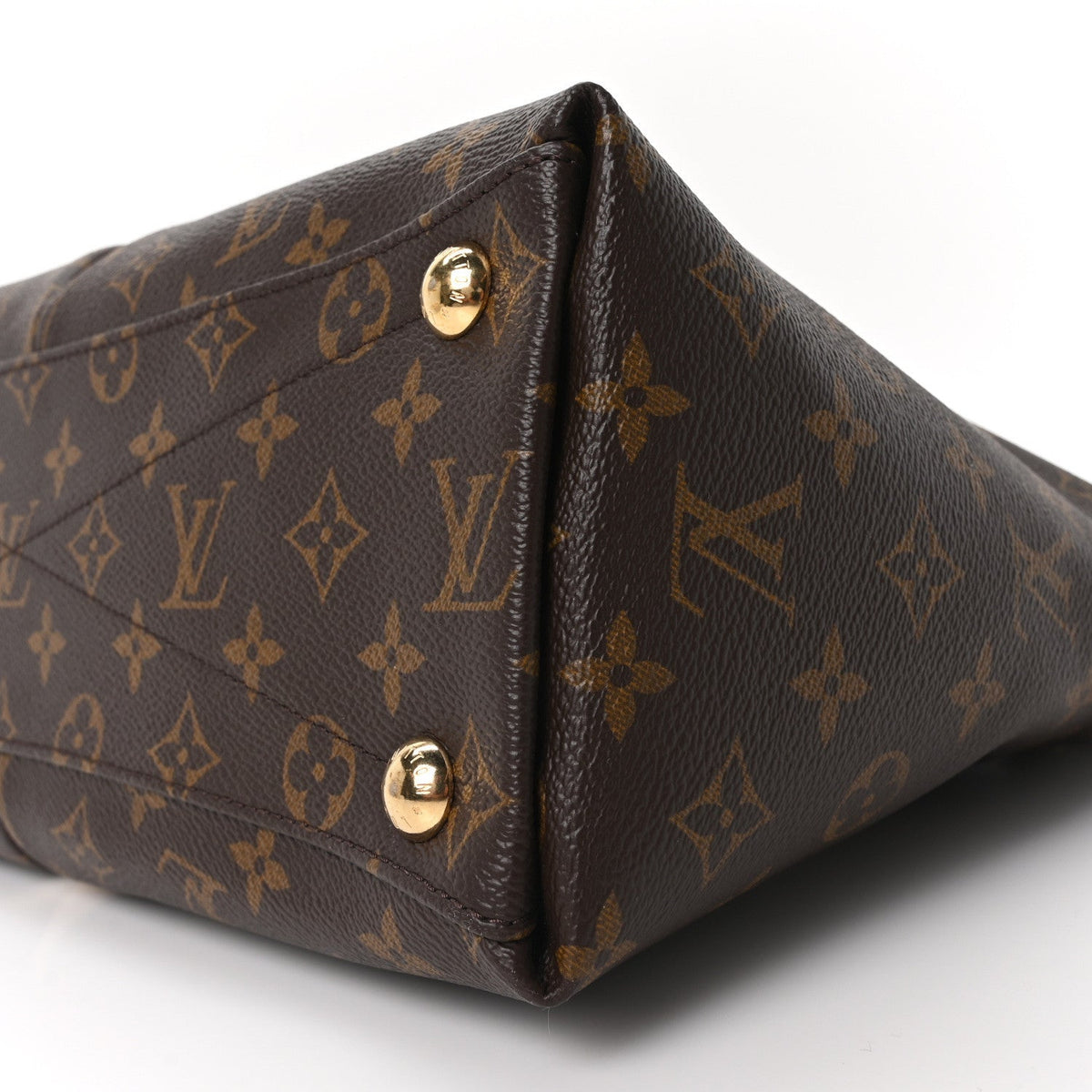 Monogram Braided V Tote MM Creme
