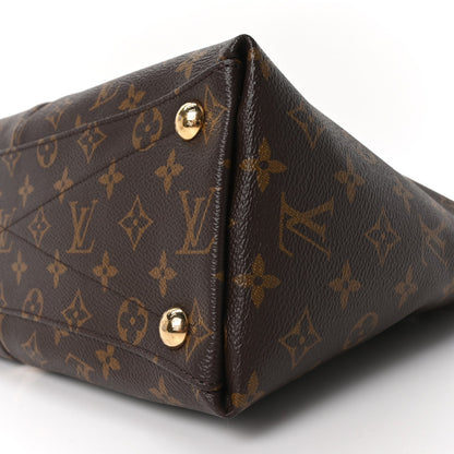Monogram Braided V Tote MM Creme
