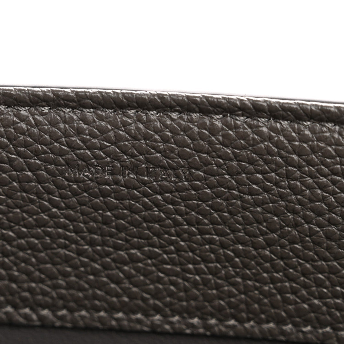 Grained Calfskin Small 16 Top Handle Bag Medium Grey