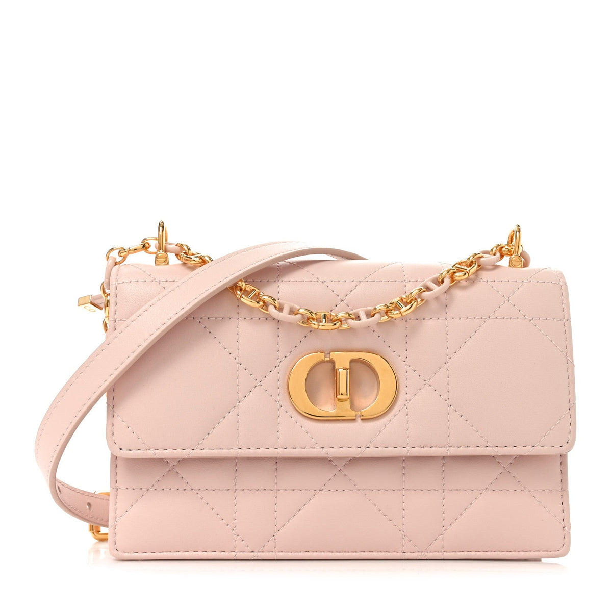 Lambskin Macrocannage Mini Miss Caro Bag Rose Quartz