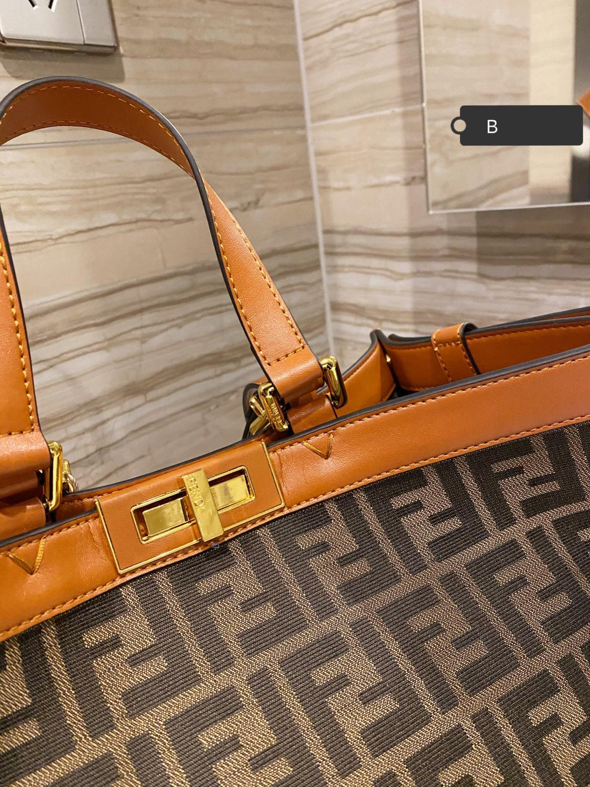 Fendi Peekaboo X-Tote Green Canvas