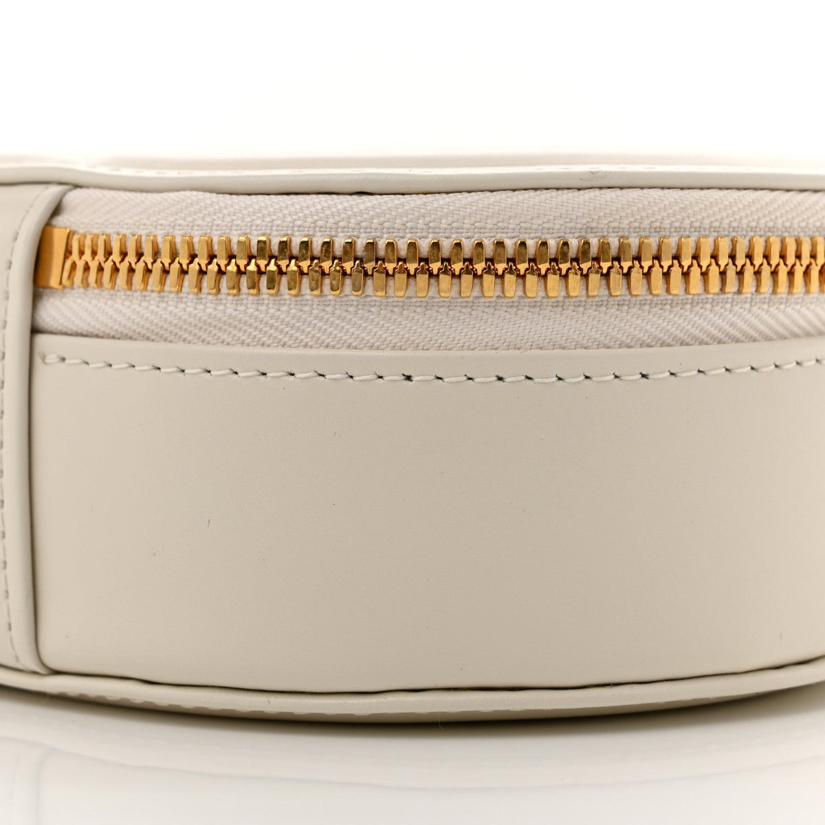Calfskin CD Signature Oval Crossbody Camera Bag Latte