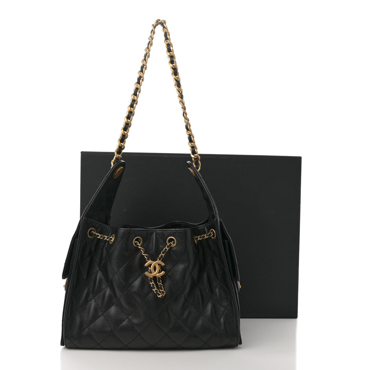 Caviar Quilted Small Chanel 25 Handbag Black