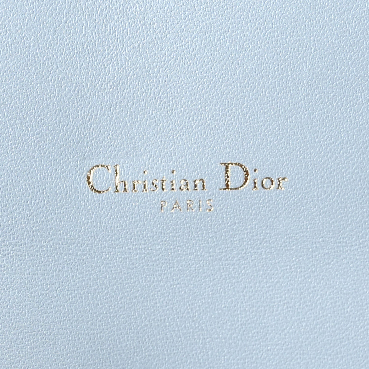 Grained Calfskin Saddle Chain Pouch Cloud Blue