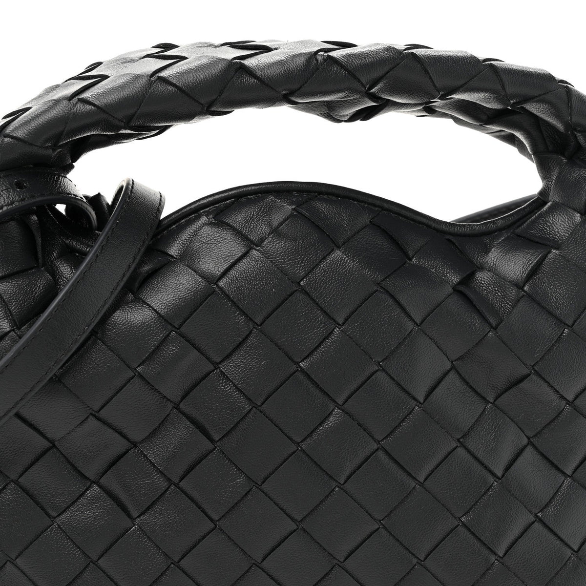 Calfskin Intrecciato Mini Hop Black