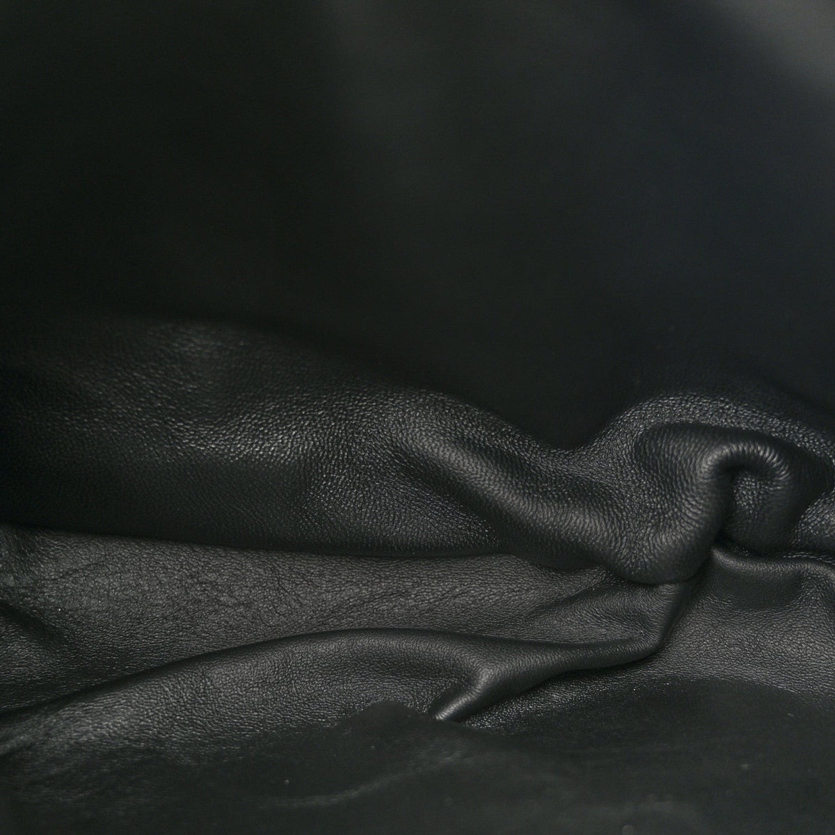 Glossy Calfskin Eelskin Embossed Medium Olivia Hobo Black