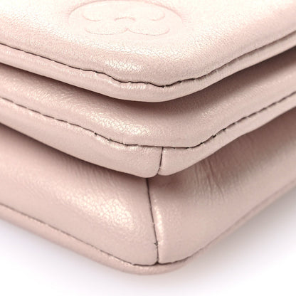 Lambskin Embossed Monogram Fall in Love Pochette Coussin Light Pink