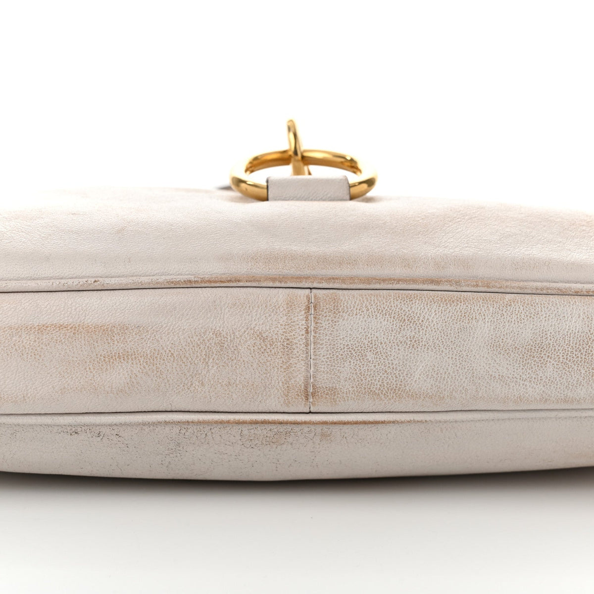 Nappa Old Hook Shoulder Bag Sabbia White