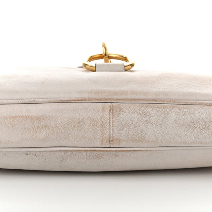 Nappa Old Hook Shoulder Bag Sabbia White