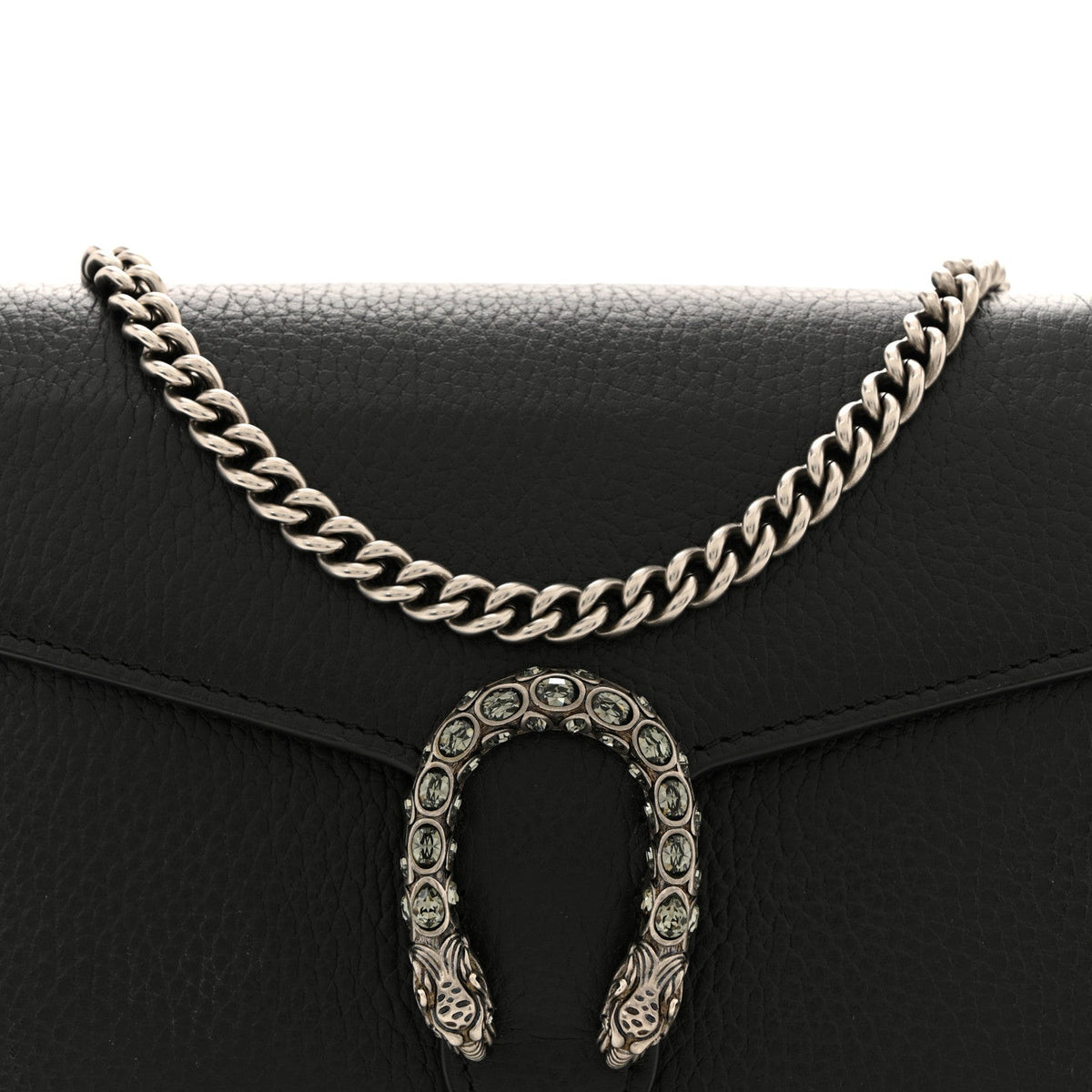 Calfskin Mini Dionysus Chain Wallet Black