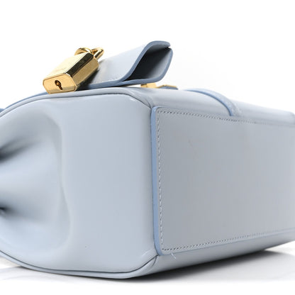 Satinated Calfskin Mini 16 Top Handle Bag Pale Blue