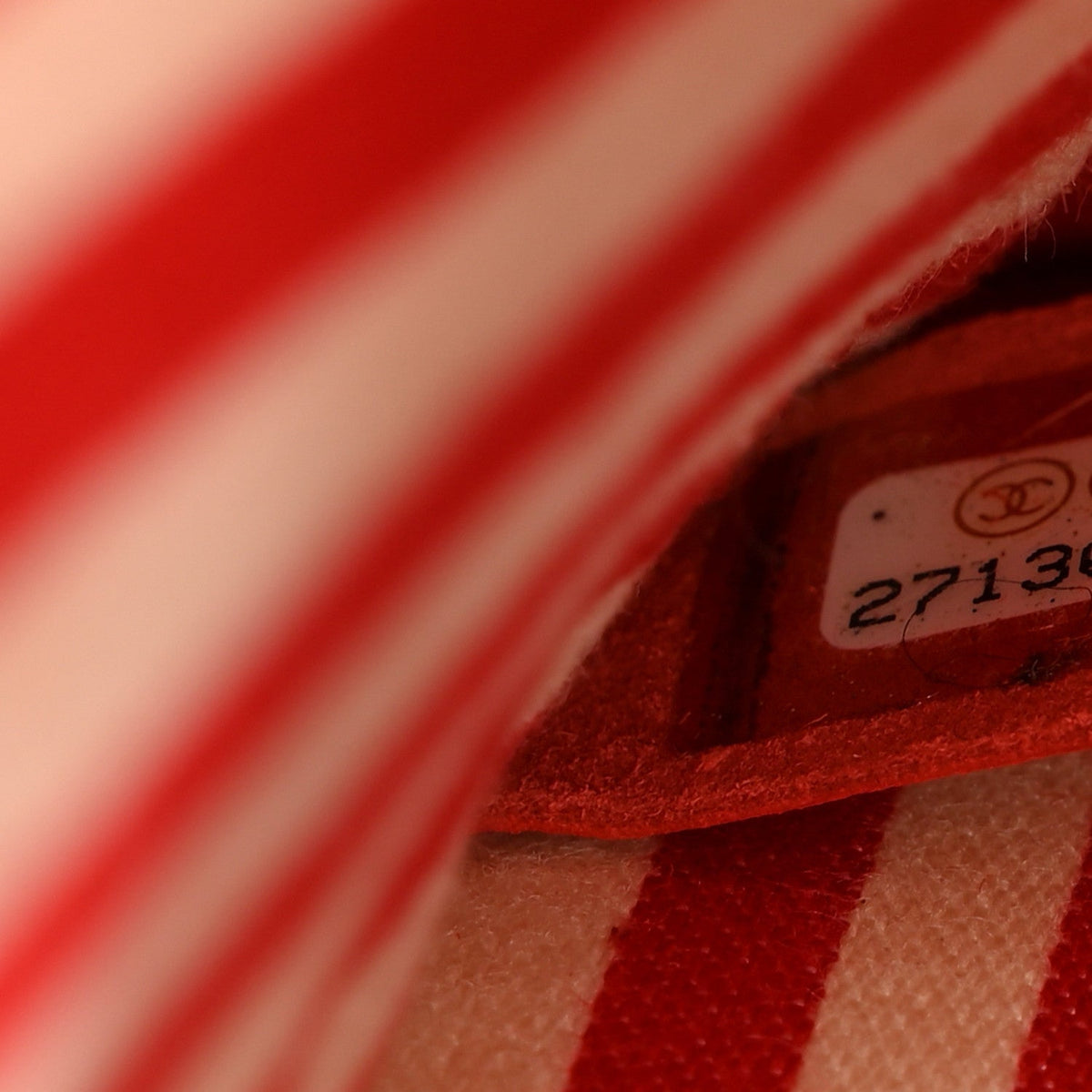 Calfskin Quilted Chevron Small Envelope Flap Red