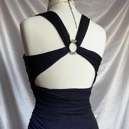 Vintage Straps Prom Dress Chiffon Long Evening Dress MD7412