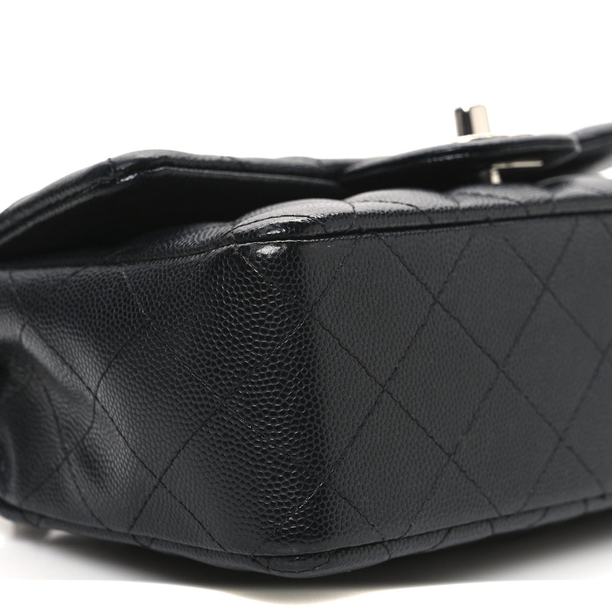 Caviar Quilted Mini Rectangular Flap Black
