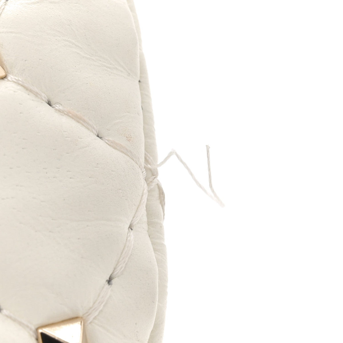 Nappa Small Rockstud Spike Hobo Ivory