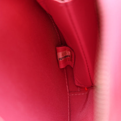 Glazed Calfskin Round As Earth Evening Bag Pink