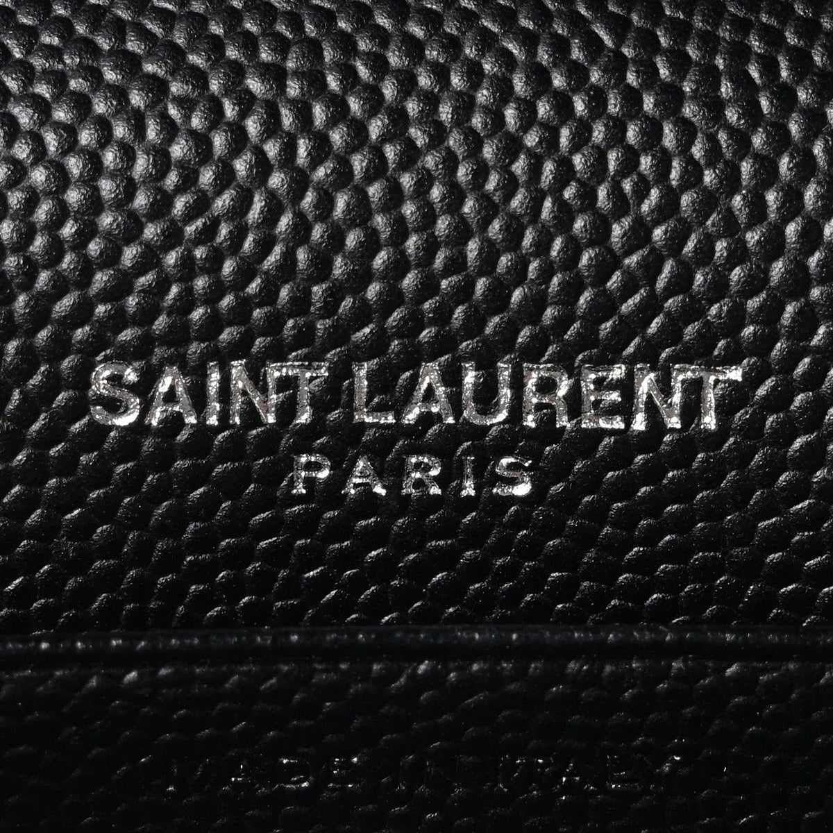 Grain De Poudre Matelasse Chevron Monogram Monochrome Chain Wallet Black
