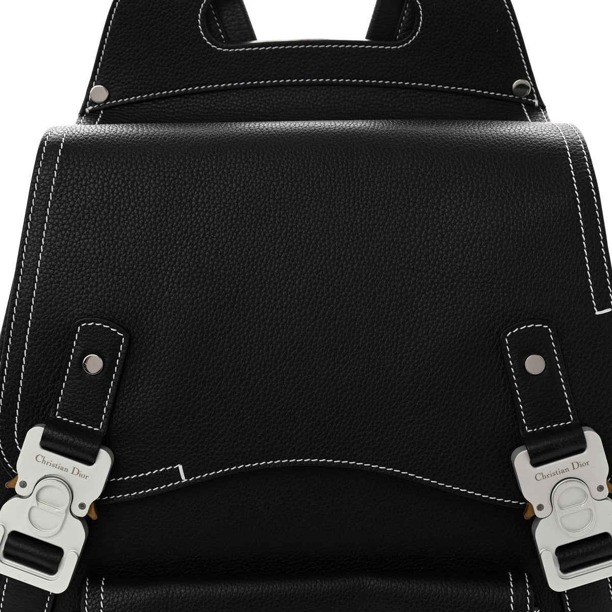 Grained Calfskin Maxi Gallop Backpack Black