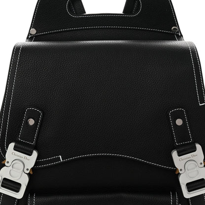 Grained Calfskin Maxi Gallop Backpack Black