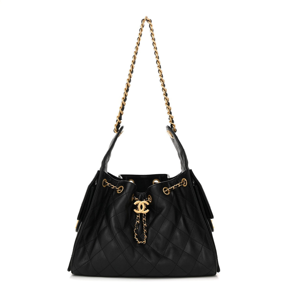 Caviar Quilted Small Chanel 25 Handbag Black