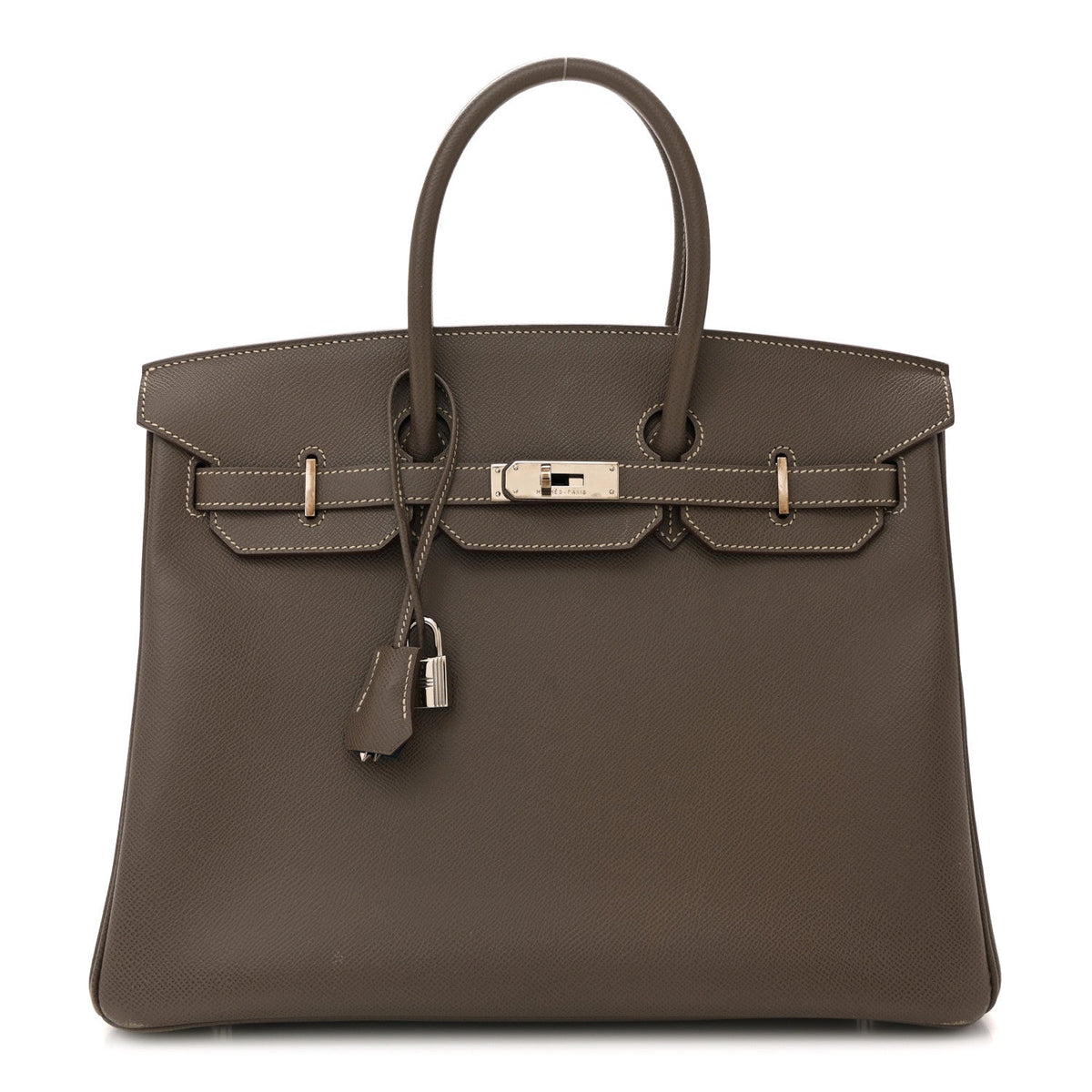 Epsom Candy Birkin 35 Etain Bleu Thalassa
