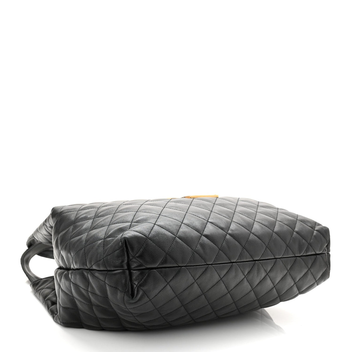 Lambskin Quilted Maxi Icare Shopping Tote Black