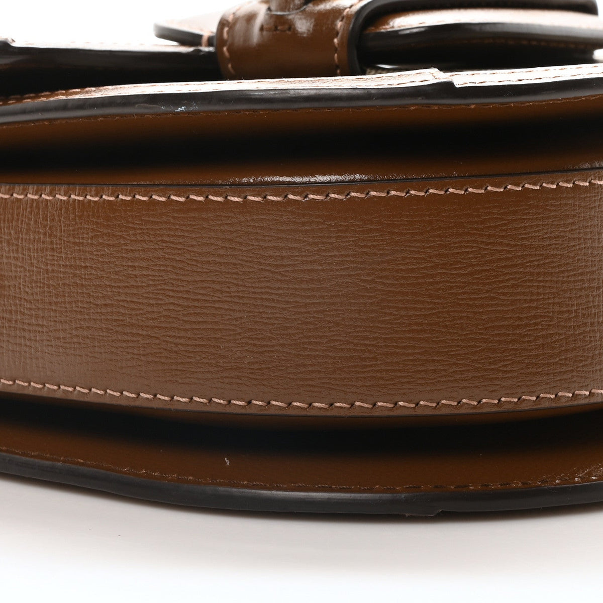 GG Supreme Monogram Mini Horsebit 1955 Rounded Shoulder Bag Beige Brown Sugar