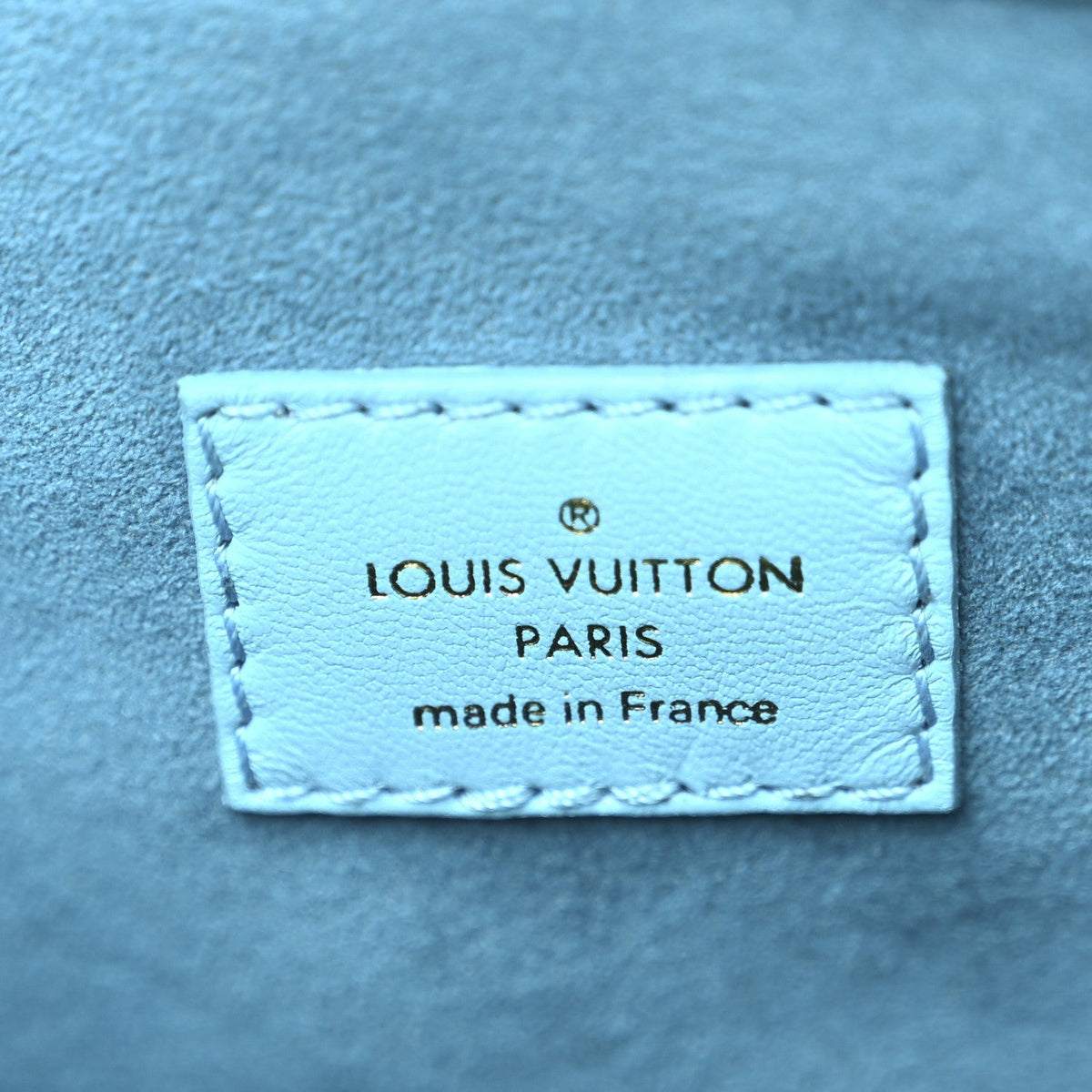 Lambskin Embossed Monogram Coussin PM Turquoise