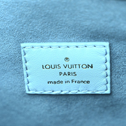 Lambskin Embossed Monogram Coussin PM Turquoise