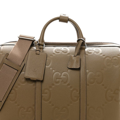 Piuma Calfskin Jumbo GG Embossed Large Duffle Bag Good Taupe