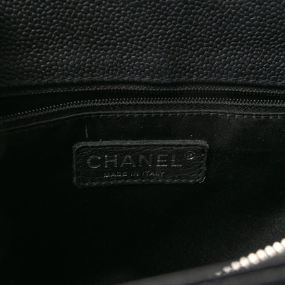 Caviar Quilted Grand Shopping Tote GST Black
