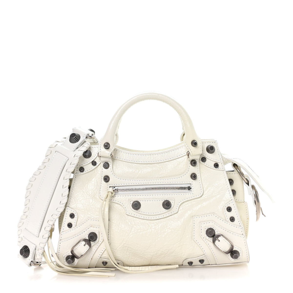 Agneau Arena Neo Cagole Handbag XS Optic White