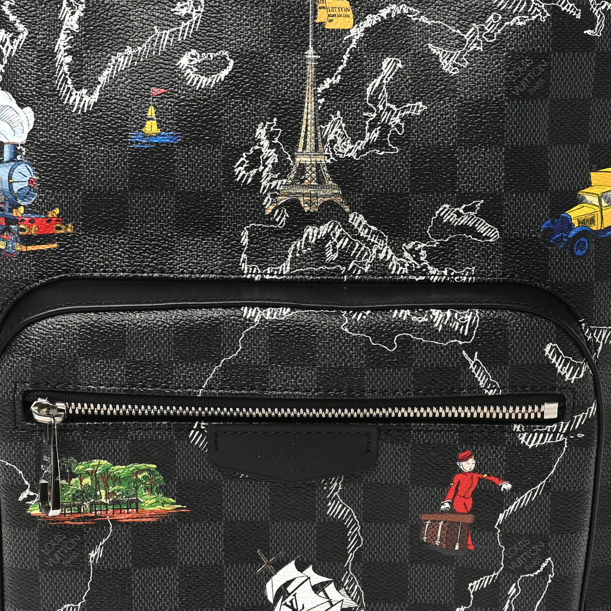Damier Graphite World Map Josh Backpack