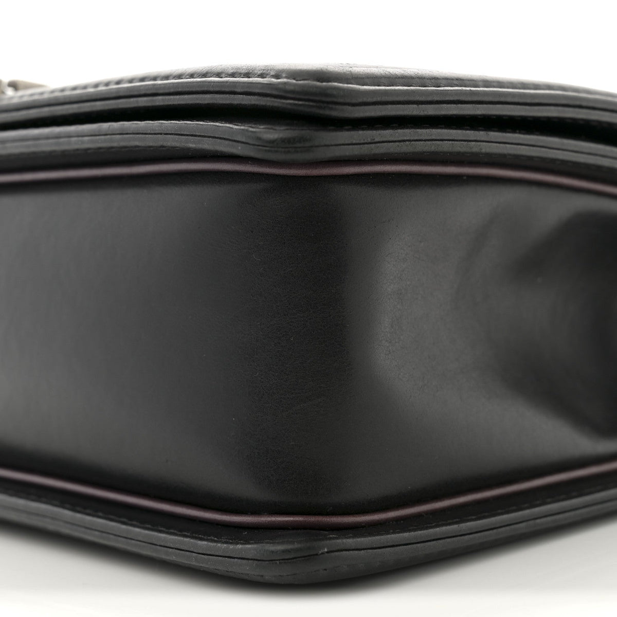 Calfskin Embossed New Medium Paris Salzburg Boy Flap Black