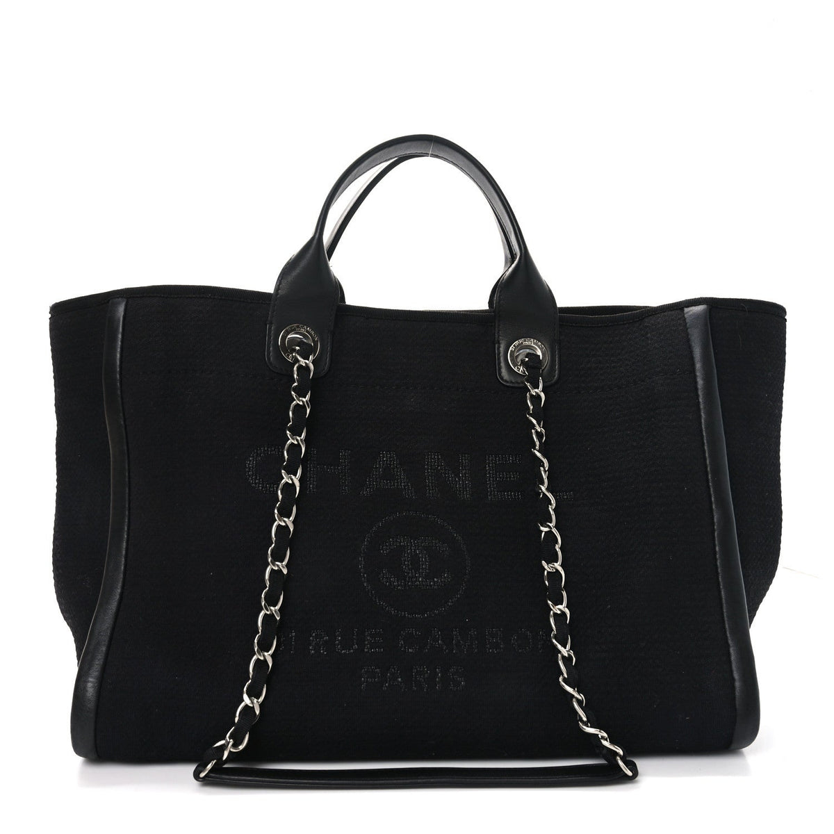 Canvas Medium Deauville Tote Black