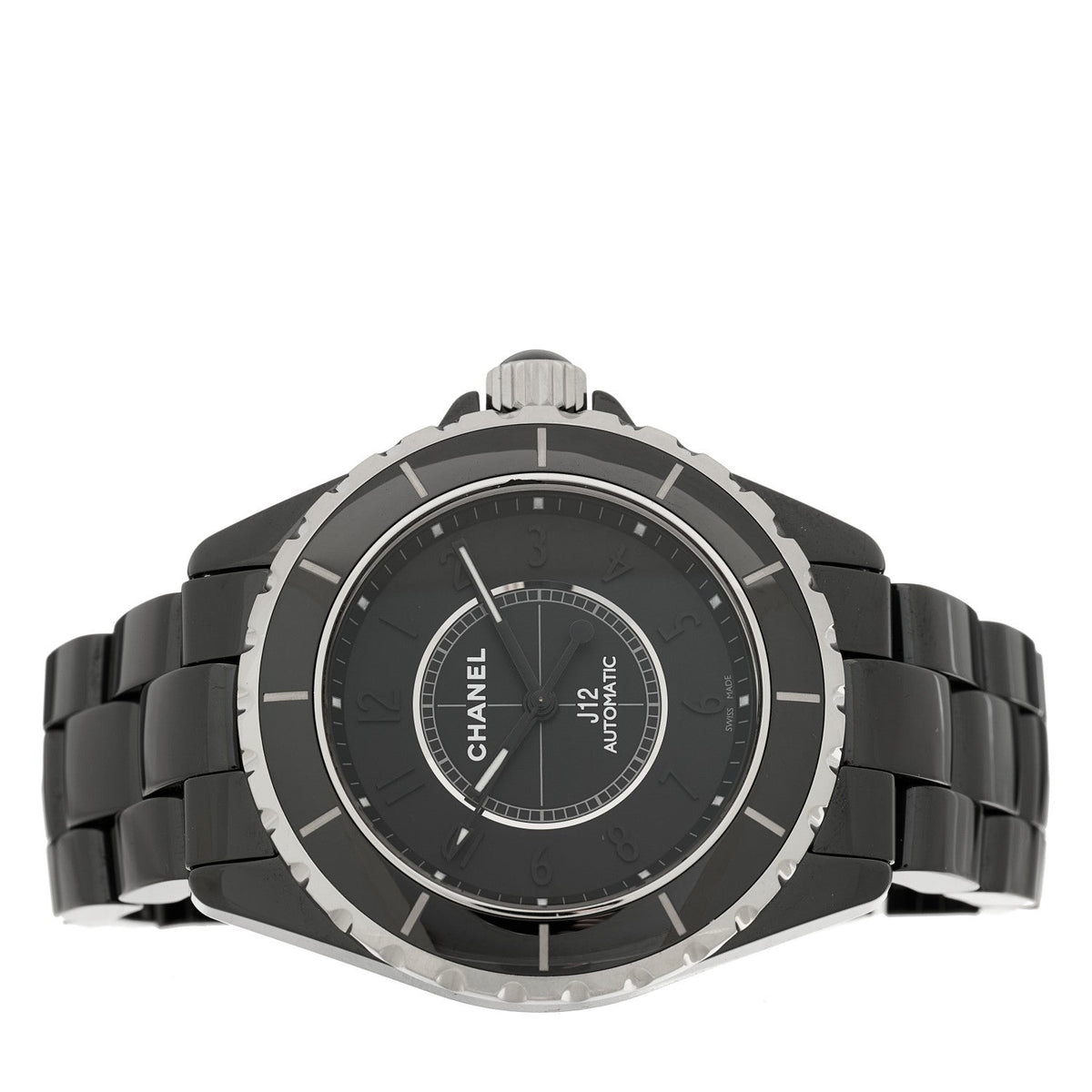 Stainless Steel Ceramic 38mm J12 Phantom Automatic Watch Black