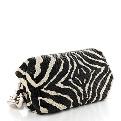 Nappa Zebra Print The Pouch Chain White Black