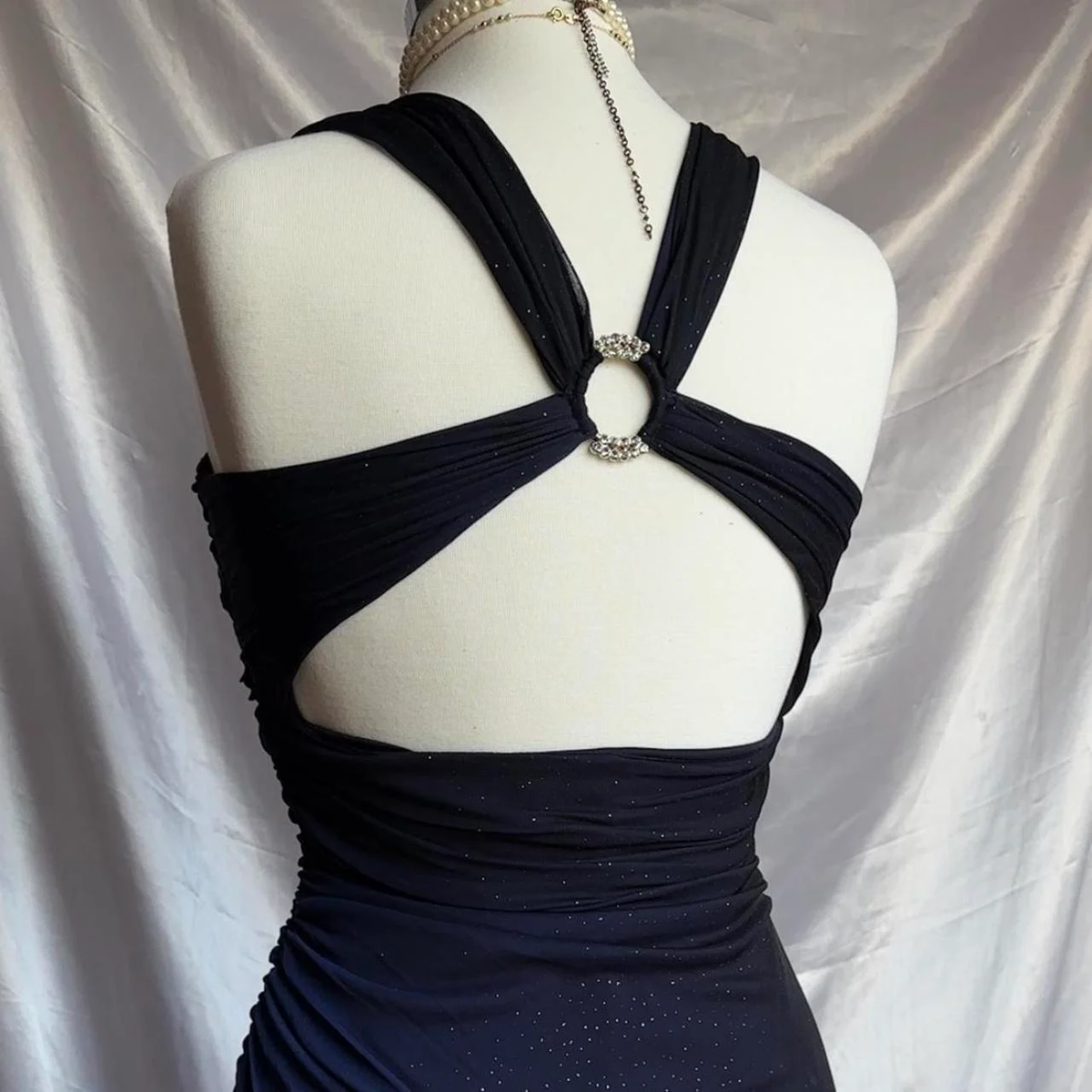 Vintage Straps Prom Dress Chiffon Long Evening Dress MD7414