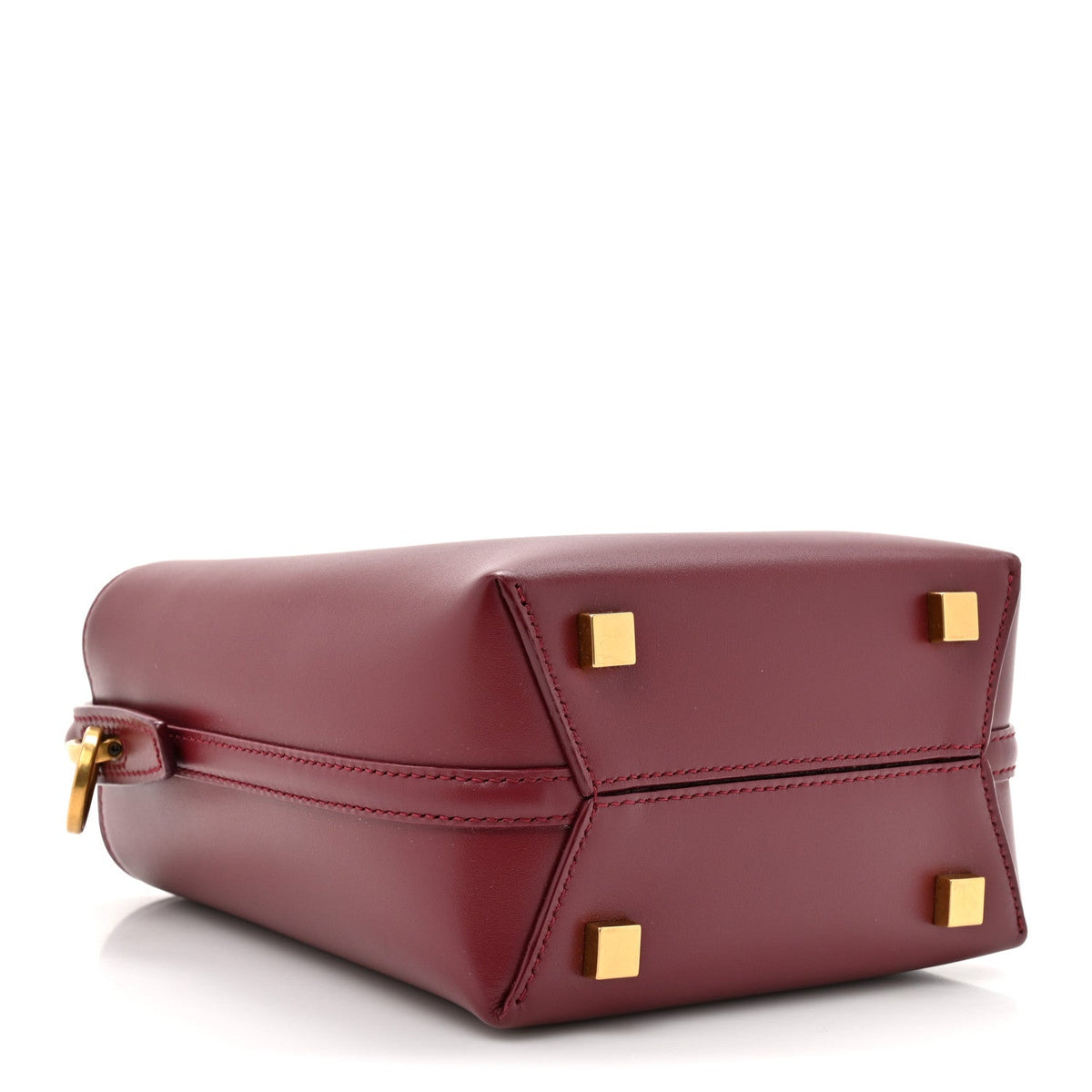 Shiny Calfskin Le 37 Mini Bucket Bag Rouge Merlot