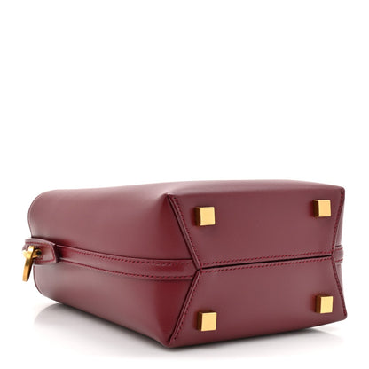 Shiny Calfskin Le 37 Mini Bucket Bag Rouge Merlot