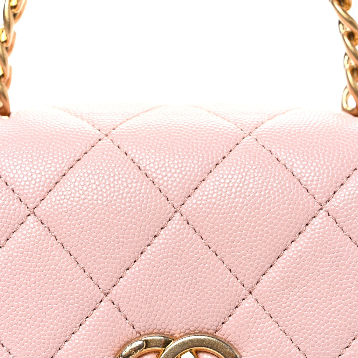 Caviar Quilted Small Carry Me Top Handle Flap Pink
