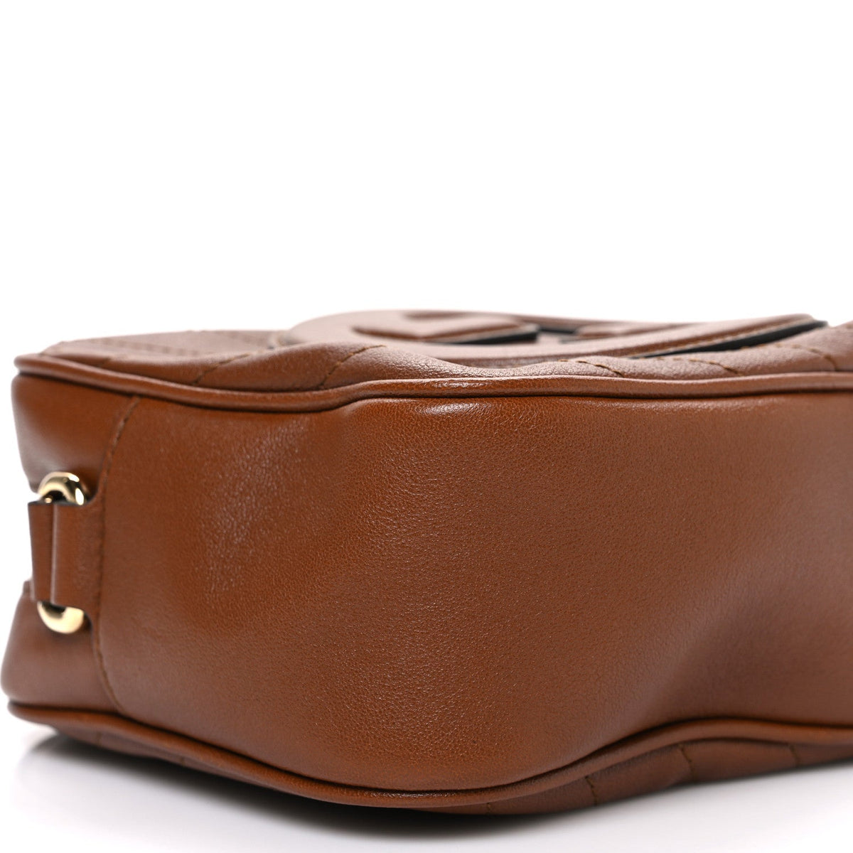Sakai Be Green Calfskin Diagonal Stitched Small Blondie Shoulder Bag Cuir
