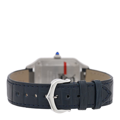 Stainless Steel Alligator 27.5mm Santos Dumont Quartz Watch