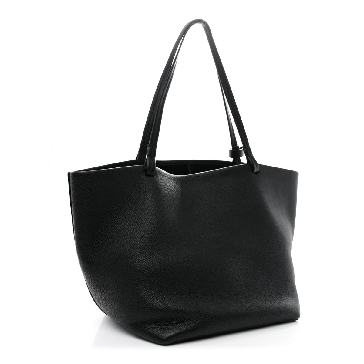 Grained Calfskin Park Tote Three Black