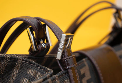 Fendi Zucca Canvas Mamma Hand Bag