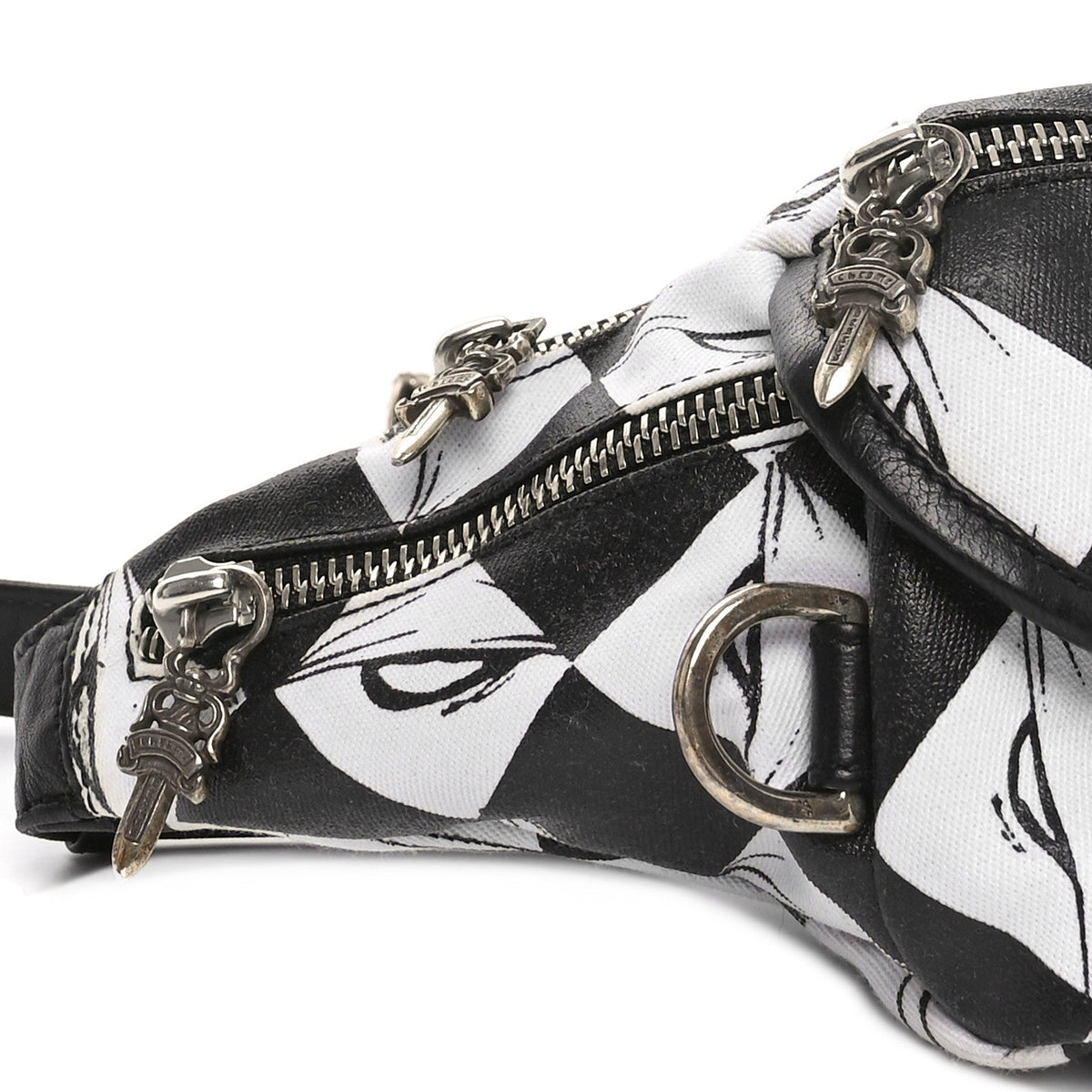 Canvas 99 Eyes Snat Pack Gunslinger Waist Bag Black White
